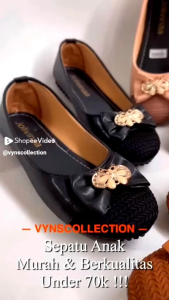 Sepatu Flat Shoes Anak Perempuan Motif Pita Rajut Slip on Sol Karet Anti Slip / Sepatu Balet Anak