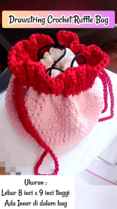 Handmade Drawstring Crochet Bag
