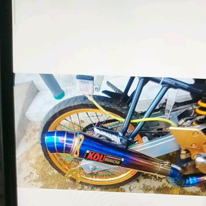 Knalpot KOU MAHACAI Blue & Inlet 50 mm Lengkap