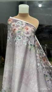Kain Gradasi motif syahara| motif kembang pinggir| kain silk premium | seragam | kain dua warna | kain ombre motif