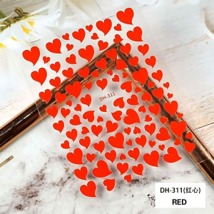 Sticker dán móng trang trí nail hình trái tim mẫu mới nhất