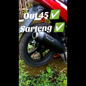 Knalpot Moncong Kenochi Out 45 & Sarteng Leheran 26 ke 28 untuk Motor Matic