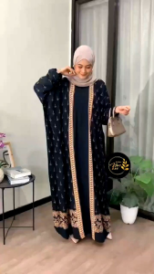 Kaftan Sakina Premium Rayon Super Jumbo Busui Dress Nyaman Panjang Tebal