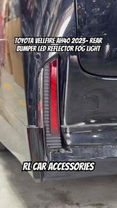 Toyota Alphard Vellfire AH40 2023 2024 2025 2026 rear bumper led reflector fog lamp light cover foglamp foglight bodykit body kit