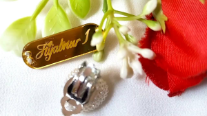 Hijabnur1 -Sepasang Anting Klip Hijab - Anting Jepit Hijab Handmade