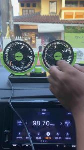 Kipas Angin Mobil 12/24V Dobel Fan Single Switch