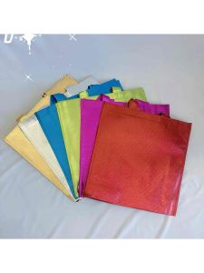 Storage Bag Laser Shopping Bag Reusable Non-woven Shopping Bag Eco-friendly Bag Handbag Laser Bag M