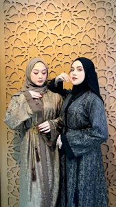 [ABAYA ORI] New Gamis Abaya Turkey Dubai arab Terbaru 977 bahan jaguard premium kombinasi renda warna baru navy mewah stok terbatas