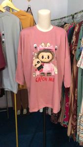 Kaos oversize motif wanita // Atasan kaos wanita motif labubu oversize