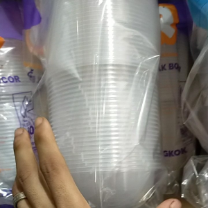 Thinwall BULAT 200ml + tutup cup puding pudding / BOWL mangkok plastik 200 ml  [25 PCS]