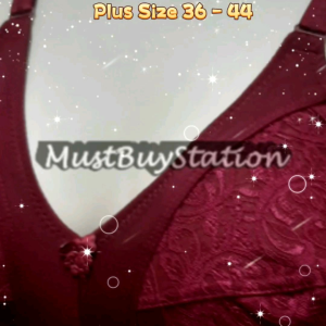 MBS-500 Women Full Coverage Soft Cup Lace Non-Wired Bra (Size 36 - 44)