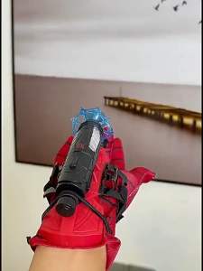 Spider launcher spider hero silk gloves childrens toys boy soft bullet can be launched
