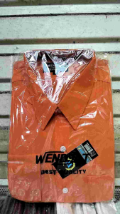 (READY STOK)✅KEMEJA POLOS PRIA LENGAN PANJANG WARNA ORENS✔️KEMEJA FORMAL REGULER FITT✅(COD)