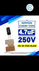 Elko 250v 47uf Elco 47uf 250v original (isi 25pcs)
