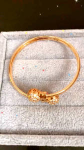 GELANG BANGLE LAPIS 24K BOLA SETENGAH RING LICIN PERHIASAN WANITA GROSIR PERHIASAN
