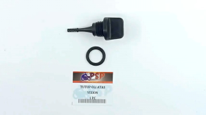 Tutup Oli Atas Vixion (Hitam) - Penutup Colokan Oli Oil Mesin + Seal Sil Oring O Ring Yamaha Vixion Old Lama Vixion New NVA NVL