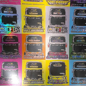 STIKER BUS KIDS PANDA SPESIAL TUNGGAL JAYA KOTAK ORIGINAL ANTI AIR