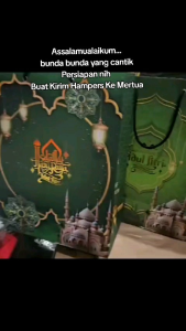 BELLINO - Paper Bag Lebaran Tas Hantaran  THR Idul Fitri Tas Bingkisan Muat Banyak Tebal Goodie Bag Lebaran Paper Bag Premium Muat Banyak 25x33x13cm Tas Lebaran Idul Fitri Paper Bag Motif Idul Fitri