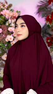 ARRAFI Hijab Instan AR 895 Syari Bergo Jumbo Muslim Stella Premium Polos Tali Belakang Pet Antem √ Armyna Hijab ||