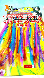 30Pcs Party Gift Shiny Hair Wig w/Clip Pad For Party Gift-Lootbag Filler