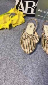 Sepatu Sandal Wanita Zara Polkadot Kotak Kecil Sepatu Sandal Kekinian Trendy Kode SM19