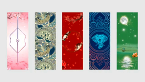 Matras Yoga Mat Anti Slip TPE with Position Line 182x61cm - S1B82 - Blue