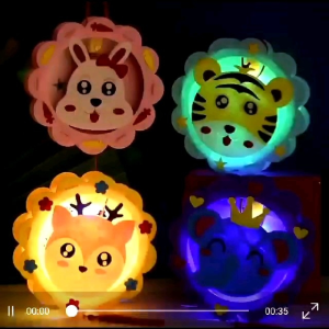 ❣️Msia stock❣️DIY kids lantern with LED light/non woven mid autumn festival tang lung/儿童不织布灯笼