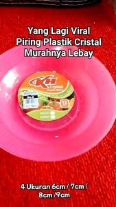 Piring Plastik Warna Murah Merk KH / Piring Plastik Bundar 12pcs
