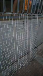 CDHD 80x145 Mesh Wire Panels White Grid Panels Powder-Coated for Shelves Cages DIY and Home Use