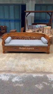 BALE-BALE UKIR - SOFA BED UKIR JATI JEPARA MEWAH - KURSI TAMU MEWAH UKIR KLASIK BERKUALITAS