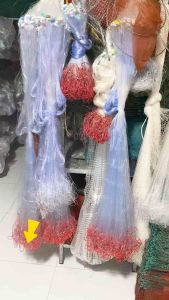 Lưới đánh cá 3 màn Thái Dài 45/50m Cao 2m-15m-12m Lưới viền chân đỏ giăng nước chãy và chìm Fishing Bắt Tôm