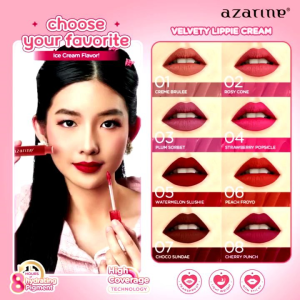 (GOSEND/COD) AZARINE X RED VELVET - VELVETY LIPPIE CAKE LIP MATTE CREAM