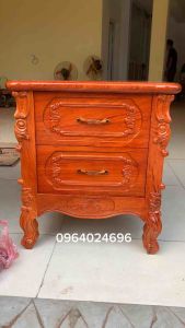 tủ táp 2 ngăn kéo 50x40cao 55cm gỗ gõ và hương đá