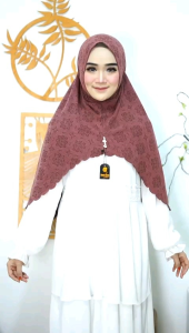 BERGO NAWAFIL BAHAN KNIT MOTIF PINGGIRAN LASERCUT BY DAURAGAMA