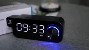High Volume Bluetooth Speaker Small Size Portable Design Mini Alarm Clock Clock Function HiFi Sound 2 in1 Bluetooth Speakers