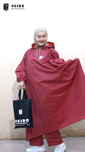 Jas Hujan Jumbo Ponco & Celana Pria Wanita Bahan Tebal dan Kuat Nyaman di Pakai by NEIRO