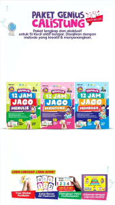 Buku Aktivitas Belajar Anak | Paket Genius 12 Jam Jago Calistung 1 Set 3 Buku | Belajar Baca Tulis Hitung | by Ziyadbooks