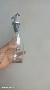 Botol Kaca 3pcs 250ml Tempat minyak Goreng tutup dispenser Botol Soda Botol sirup Tutup anti tumpah
