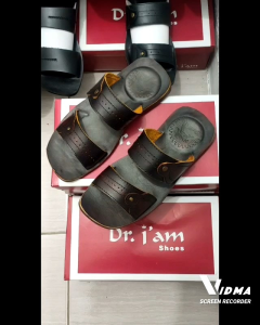 SANDAL KULIT PRIA DR. IAM 4012 COKLAT ( PRODUKSI SENDIRI )