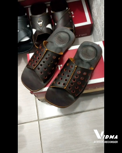 SANDAL KULIT PRIA DR. IAM 4014 COKLAT (PRODUKSI SENDIRI)