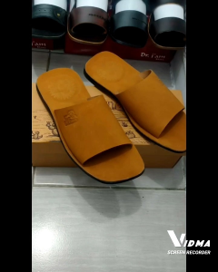 SANDAL KULIT PRIA DR. IAM 4030 TAN ( PRODUKSI SENDIRI )