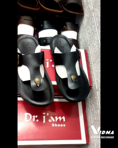 SANDAL KULIT PRIA DR. IAM 4038 HITAM ( PRODUKSI SENDIRI )