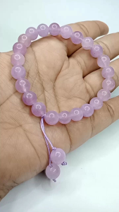 Gelang Tangan Batu Alam Quartz Ungu Lavender