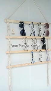 Gantungan Kacamata Macrame Aesthetic / Rak Display Kacamata Multifungsi