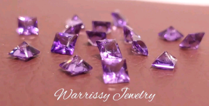 อเมทิส ดิบ!! ไม่เผา ไม่ผ่านสารเคมี ทรงสี่เหลี่ยมจตุรัส Emerald cut ขนาด 4 มม. จากโบลิเวีย