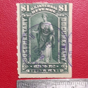 Koleksi prangko kuno USA Jadul 1 dollar Documentary 1899 USED