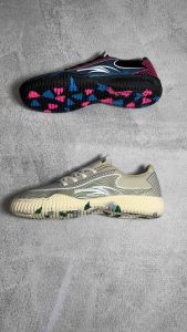Bermengo - Sepatu Futsal Veloci Alegre IN JR - Cream Ice Flint Grey/Green