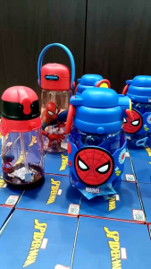 Botol Air Spider-Man 1000ml Kanak-Kanak | Kids Water Bottle Tritan Tahan Lasak & Panas Dengan Straw Untuk Sekolah