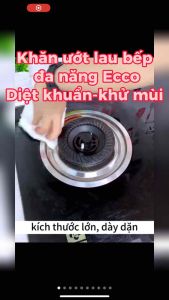 Combo 5 gói Khăn ướt lau bếp đa năng ECCO KHÁNG KHUẨN -KHỬ MÙI KT 25*32cm(800gr/1G)