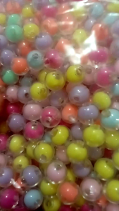 Manik Bulat isi bening isi 100 pcs